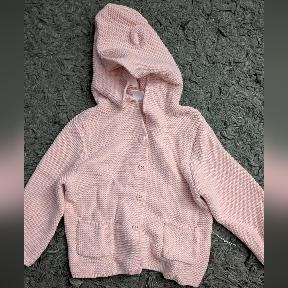 GAP Pink Knit 18-24 Month Cardigan Sweater